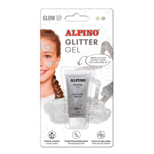 Gelis grimui 14ml ALPINO Glitter silver bls Vaikiška kosmetika