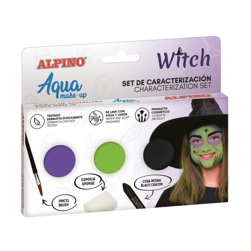 Makiažo rinkinys ALPINO Witch Aqua make-up 3sp Vaikiška kosmetika