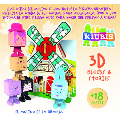 Kūdikių žaidimai 3D THE KUBIS, THE FARM MILL 2-4metų Ugdymo įstaigoms