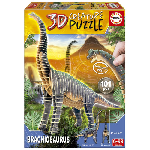3D dėlionė (puzzle) BRACHIOSAURUS 6-99metų ŽAISLAI