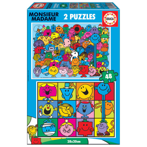 2 dėlionės (puzzle) 2x48 MONSIEUR MADAME 3-6metų ŽAISLAI