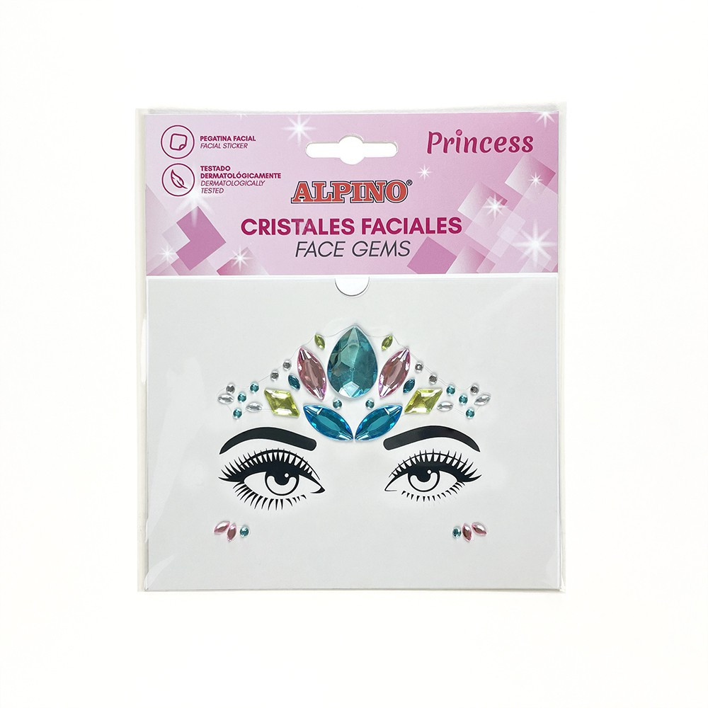 Veido lipdukai - kristalai ALPINO Cristales faciales Princess Ugdymo ir kūrybos priemonės