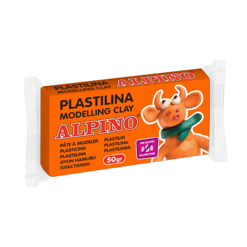 Plastilinas ALPINO 50g oranžinis Ugdymo ir kūrybos priemonės