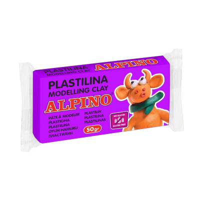 Plastilinas ALPINO 50g violetinis Ugdymo ir kūrybos priemonės