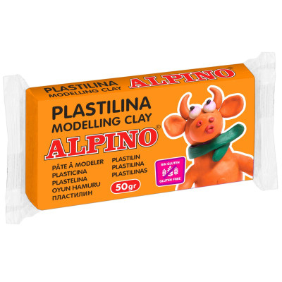Plastilinas ALPINO NEON 50g oranžinis Ugdymo ir kūrybos priemonės
