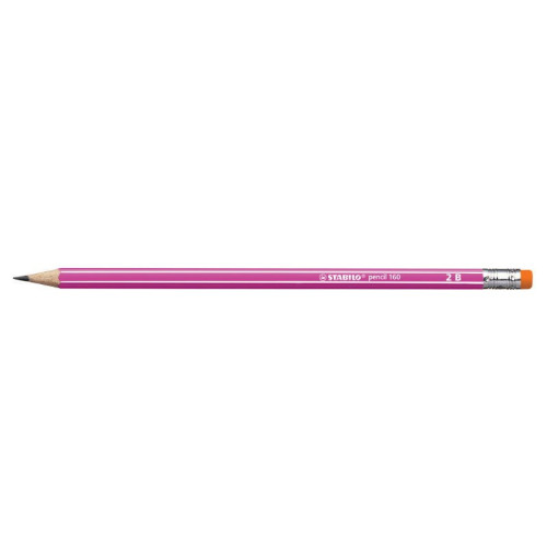 Pieštukas 160 2B su trintuku pink Rašymo priemonės