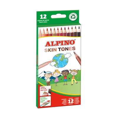 Pieštukai spalvoti ALPINO Skin tones 12sp Piešimo priemonės