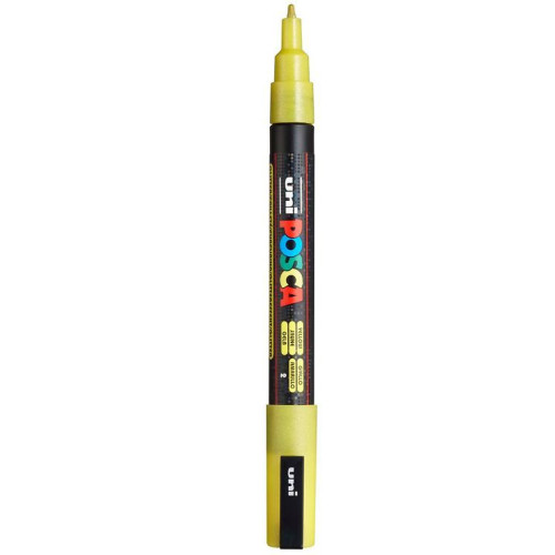 Markeris POSCA PC-3M Nr.3 ryškus geltonas Ugdymo ir kūrybos priemonės