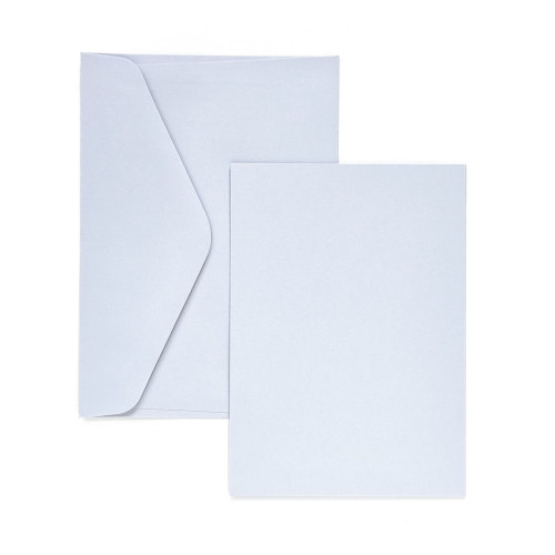 Rinkinys C6 GLADKI: ruošiniai atvirutėms ir vokai 5vnt balti Popierius ir popieriaus produktai