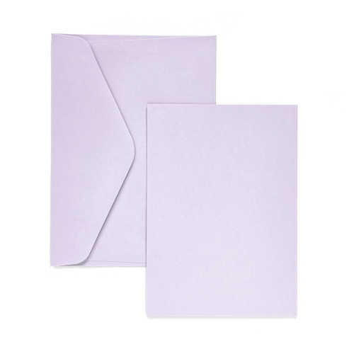 Rinkinys C6 GLADKI: ruošiniai atvirutėms ir vokai 5vnt levandų sp Popierius ir popieriaus