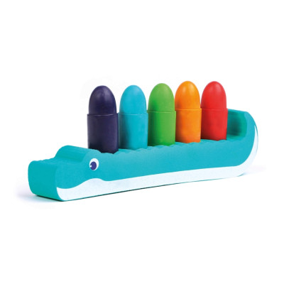 LUDI maudymosi žaislų rinkinys, Kreidelės su krokodilu Žaislai kūdikiams, vaikams