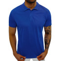 Vyriški mėlyni polo marškinėliai Casual Marškinėliai