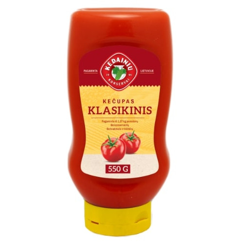 Kečupas KĖDAINIŲ Klasikinis, 550g Bakalėja