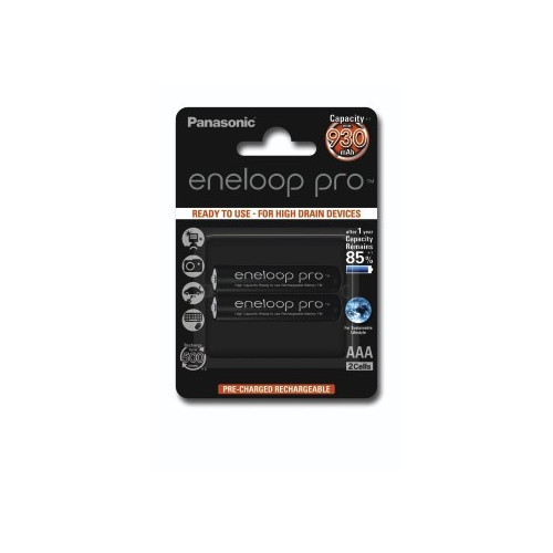 Akum. Panasonic ENELOOP Pro BK-4HCDE/2BE (2xAAA) Fotoaparatai ir jų priedai