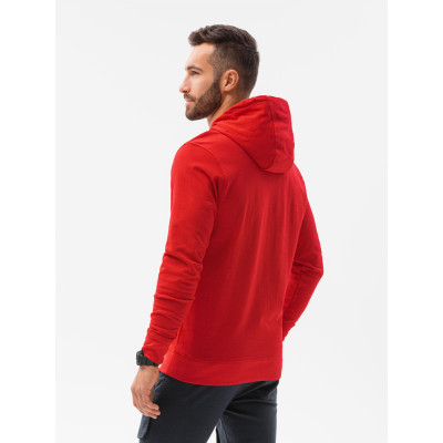 Raudonos spalvos džemperis su gobtuvu Vytis Užrašai vyrams