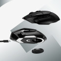 Logitech G502 X LIGHTSPEED Belaidė žaidimų pelė, RF Wireless, 25600 DPI, Juoda Žaidimų įranga
