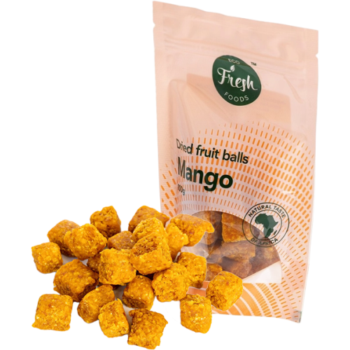 Eco fresh foods Džiovinti mangų kubeliai 100 g Užkandžiai