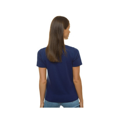 Moteriški tamsiai mėlyni marškinėliai MAMA Užrašai moterims