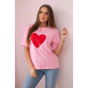 Moteriški rožiniai marškinėliai Madame Moterims