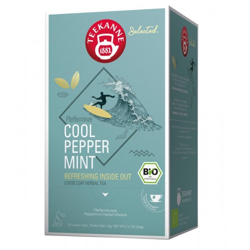 Žolelių arbata TEEKANNE "Cool Peppermint BIO“ Luxury Cup 20 piramidžių 20x1,8g