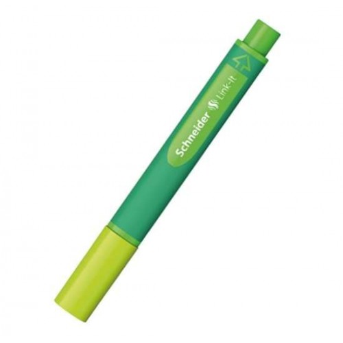 Rašiklis SCHNEIDER LINK-IT 1.0 mm, trumpas žalias korpusas, salotinis rašalas-Rašikliai-Rašymo