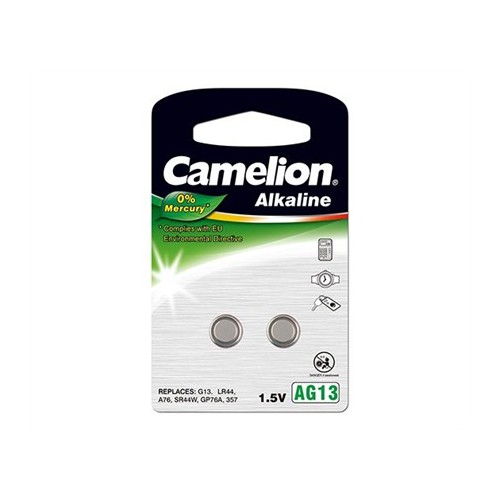 Camelion AG13/LR44/357, Alkaline Buttoncell, 2 pc(s)-Fotoaparatų baterijos-Fotoaparatai ir jų