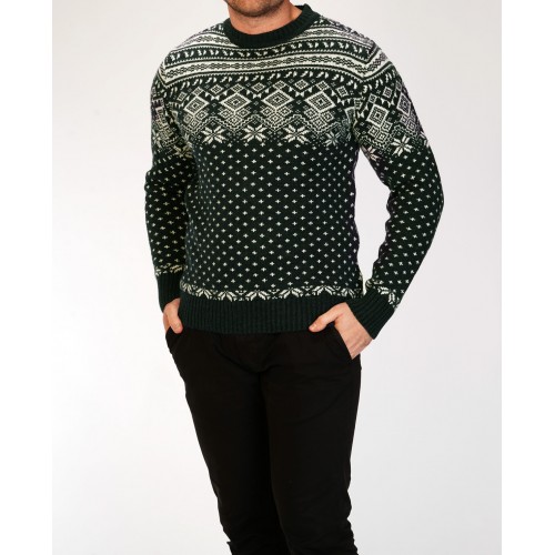 Vyriškas tamsiai žalias Kalėdinis megztinis Grinch-Megztiniai-Vyrams