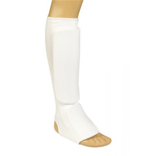 Karate apsaugos blauzdai ir pėdai L balta-Kojų apsaugos-Dvikovinis sportas
