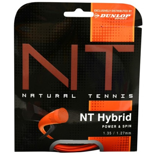 Stygos tenisui Dunlop NT HYBRID oranž. 1.35/1.27mm-Stygos-Teniso aksesuarai
