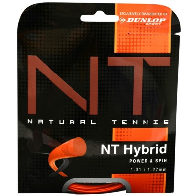 Stygos tenisui Dunlop NT HYBRID ORANGE 1.31/1.27mm Black/Orange-Stygos-Teniso aksesuarai