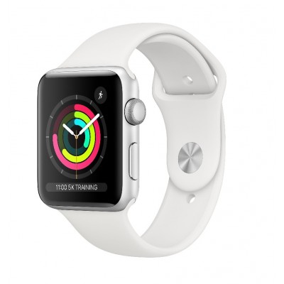 Išmanusis laikrodis Apple Watch Series 3 GPS, 42mm Silver Aluminium Case withWhite Sport Band