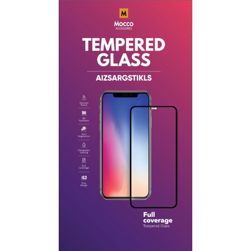 APSAUGINIS STIKLAS Mocco Full Glue 5D Tempered Glass Full Coveraged with Frame Apple iPhone 11