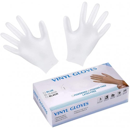Vienkartinės pirštinės Gloves Vinyl PVC Gloves Size L Black-Valymo priemonės-Namų apyvokos