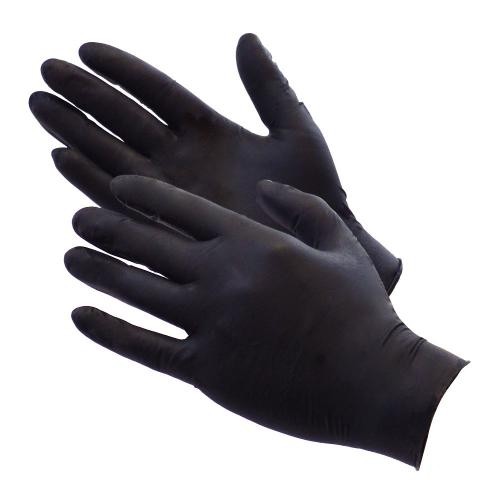 Vienkartinės pirštinės Gloves Vinyl PVC Gloves Size m Black-Valymo priemonės-Namų apyvokos