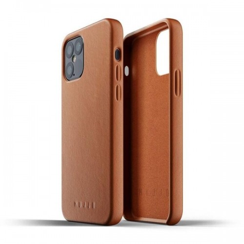 Dėklas TN Mujjo Full Leather Case for iPhone 12/12 Pro - Tan-Dėklai-Mobiliųjų telefonų priedai